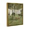 Stupell Industries Classic Clothesline Yard Scene Framed Floater Canvas Wall Art